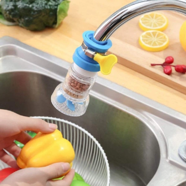  360 Degree Rotation Water Saving Faucet Adjustable Water Valve Splash Regulator Water Filter Tap Kitchen Accessories, Random Color, Painted Finish (Multi Color)